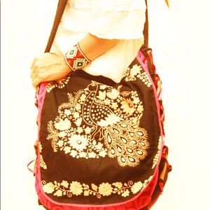 Mexican Bag Embroidered Beach Tote Floral